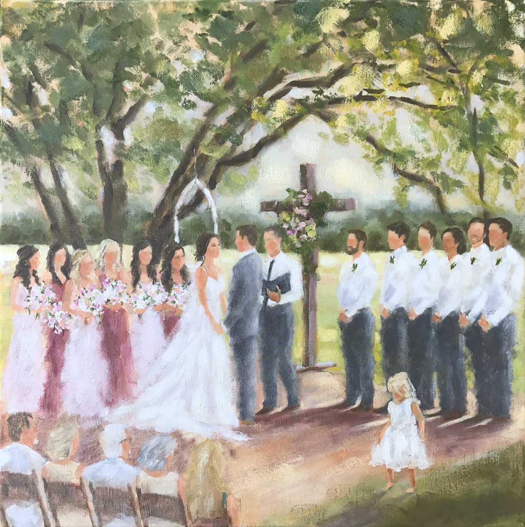 wedding painting, Texas